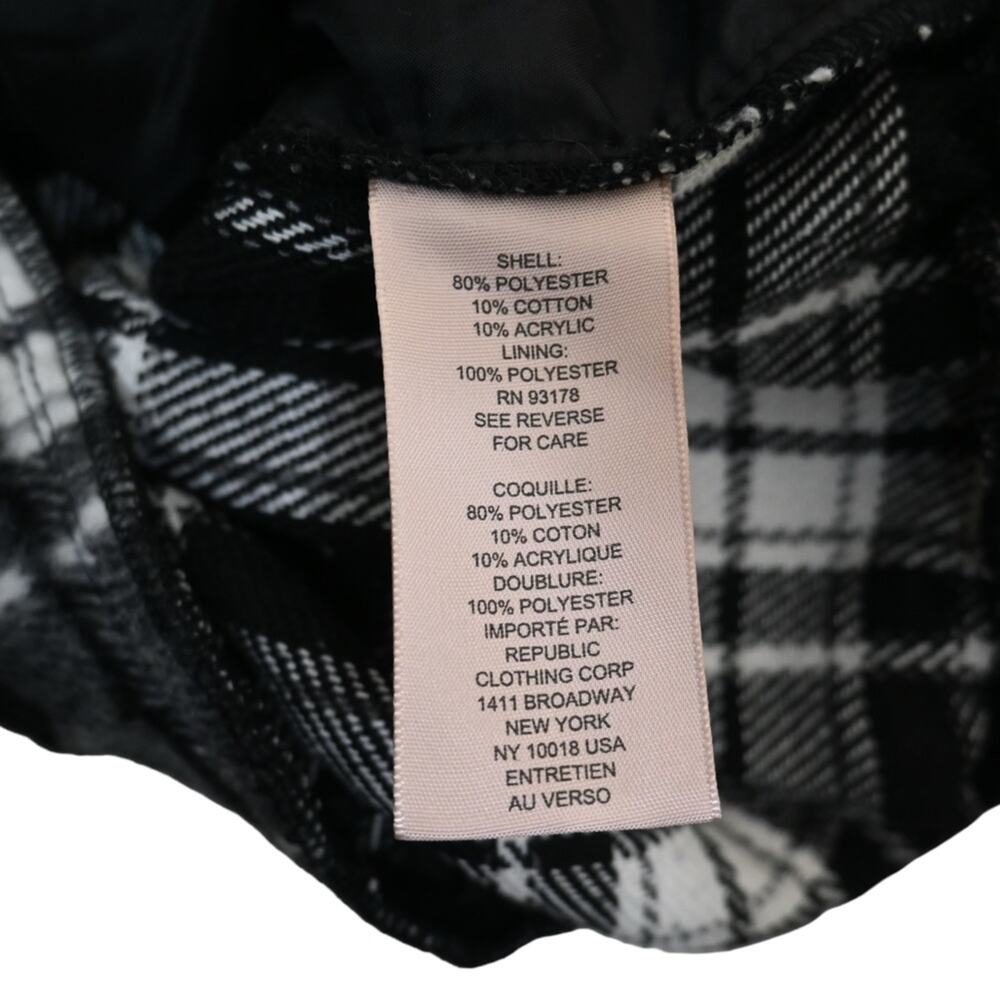 Philosophy Womens M Black White Plaid Zip Front Jacket - Picture 10 of 10